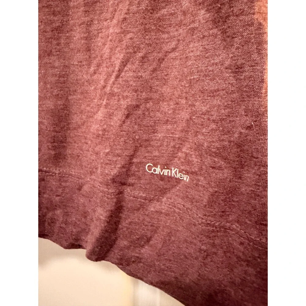 Calvin Klein Womens Sleepwear Set Burgundy Lounge Top and Jogger Pants QP2555S